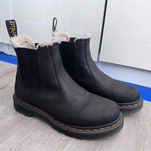 Like New Dr. Martens 2976 Leonore Chelsea Faux Fur Boot